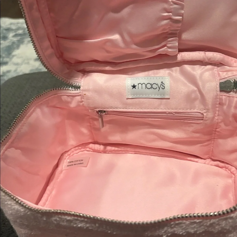 Pink Terry Cloth Cosmetic Bag